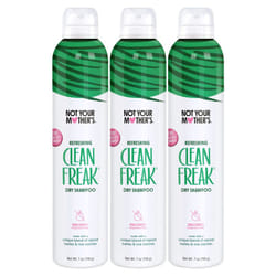 Not Your Mother's Clean Freak Unscented Dry Shampoo (3-Pack) - 7 oz - Dry Shampoo Instantly Absorbs Oil - Hair Essentials for All Hair Types