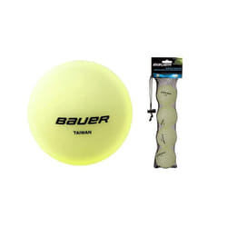 Bauer 4 Pack No Bounce Street Hockey Balls  Cool or Warm Weather (Glow