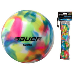Bauer 4 Pack No Bounce Street Hockey Balls  Cool or Warm Weather (Warm