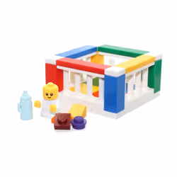 LEGO City Minifigure - Baby in Colorful Playpen with Toys (Very Cute)