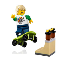 LEGO City MiniFigure: Skateboarder Boy (with Skateboard and Cool Rail) 31067