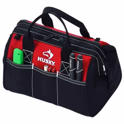 Husky 12 Inch Contractors Multi-Purpose Water-Resistant Tool Bag