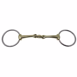 ProRider Loose Ring Pinchless Lozenge Dog Bone SS Brass 4-1/2"" Horse