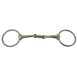 ProRider Loose Ring Pinchless Lozenge Dog Bone SS Brass 4-1/2"" Horse