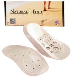 Natural Foot Orthotics Arch Support Insole for High Arches - Made with Semi-Rigid Material  Plantar Fasciitis Relief Arch Support Shoe Inserts Made in