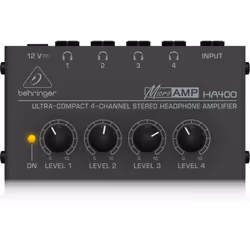 Behringer HA-400 Ultra Compact 4-Channel Stereo Headphone Amplifier