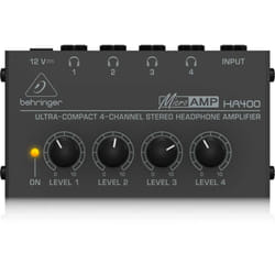 Behringer HA-400 Ultra Compact 4-Channel Stereo Headphone Amplifier