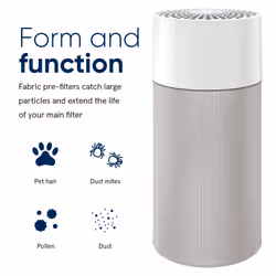 BLUEAIR Blue Pure 411 Light Gray Pre-Filter, Washable Fabric Traps Pol