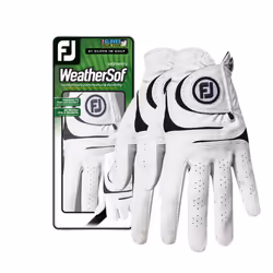 FootJoy Women's WeatherSof Golf Glove Pack of 2 White Medium/Large Worn on Left Hand