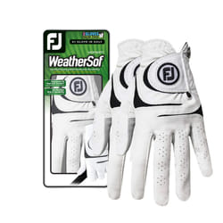 FootJoy Women's WeatherSof Golf Glove  Pack of 2  White Medium/Large  Worn on Left Hand