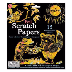 eeBoo Foil Scratch Papers, Art paper, 15 sheets