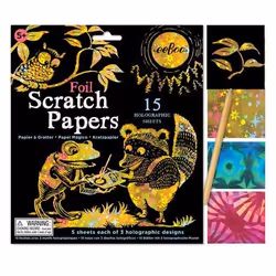 eeBoo Foil Scratch Papers Art paper 15 sheets