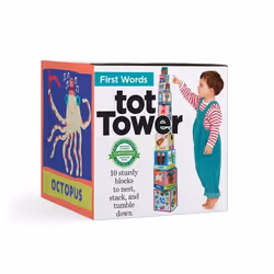 eeBoo First Words Tot Tower, 2 yr(s), 10 pc(s)