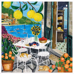 eeBoo Cats in Positano Block puzzle 1000 pc(s) Art
