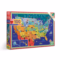 eeBoo This Land is Your Land, 100 pc(s), Maps, 5 yr(s)