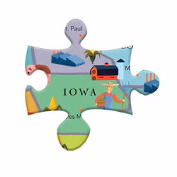 eeBoo This Land is Your Land Jigsaw puzzle 100 pc(s) Maps