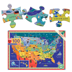 eeBoo This Land is Your Land Jigsaw puzzle 100 pc(s) Maps