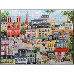 eeBoo Paris in a Day Block puzzle 1000 pc(s) Art