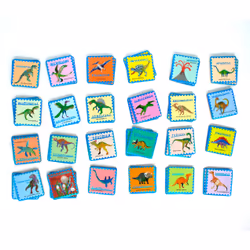 eeBoo Shiny Dinosaur Card Game Memory