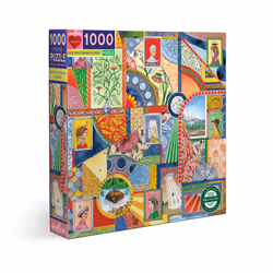 eeBoo: Piece and Love UFO Victorian Ladies 1000 Piece Adult Square Jig