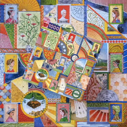 eeBoo: Piece and Love UFO Victorian Ladies 1000 Piece Adult Square Jig