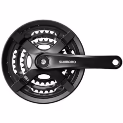 Shimano Tourney FC-TY501 Crankset - 175mm 6/7/8-Speed 48/38/28t Riv