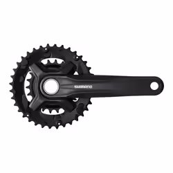 SHIMANO 9-Speed Mountain Bicycle Crank Set - FC-MT210-3 (Black - 175MM