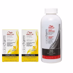3.6oz) Wella Color Charm Haircolor 10NG Honey Beige Blonde - 10NG + 10NG +Developer (Vol. 20