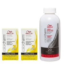 3.6oz) Wella Color Charm Haircolor 10NG Honey Beige Blonde - 10NG + 10NG +Developer (Vol. 20