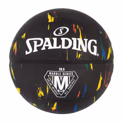 Spalding Marble Series Black Multi-Color Outdoor Basketball 28.5""