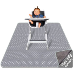 Splat Mat for Under High Chair - Splash Mat  Large 51 x 46 Size  Washable & Water Resistant  Avoid Messes  Multiple Uses  Easy to Wipe  Quick Drying -