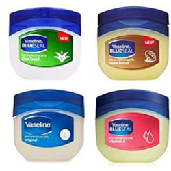 Vaseline Blue Seal Series Variety 4 PackCocoa Butter Vitamin E Aloe fresh Original