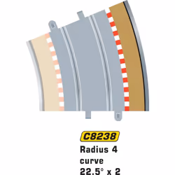 Scalextric C8238 Borders Tan Outer Radius - 22.5 Degrees