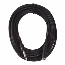 Your Cable Store H6 M-F S 25, 6.35mm, Male, 6.35mm, Female, 7.6 m, Black