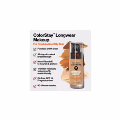 ColorStay Makeup Foundation for Combination/Oily Skin - 30 ml, Natural Tan