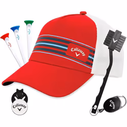 Callaway Golf Hat Gift Set Stripe Mesh Red