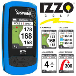 IZZO SWAMI 6000 GOLF GPS +38,000 PRELOADED COURSES / BLUE +FREE GIFT PACK