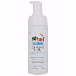 Sebamed Clear Face Cleansing Foam for Impure and Acne-Prone Skin Antibacterial Cleanser 5.07 Fluid Ounces (150mL with Pump)