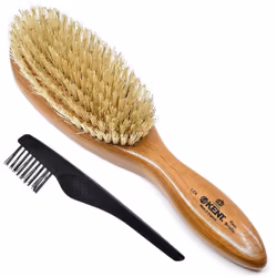 Kent LC4 Finest Hair Brushes for Women Detangler Dry Brush Made of Cherrywood - Boar Bristle Oval Hairbrush for Medium Thick ...