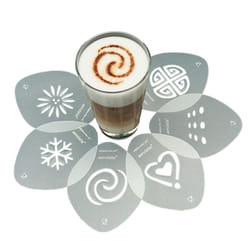Aerolatte Cappuccino Stencil Set  For Latte Coffee Art  Set of 6 Stenc