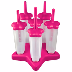 Tovolo Star Ice Pop Molds Popsicle Makers Set of 6 Pink