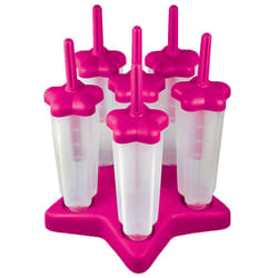 Tovolo Star Ice Pop Molds  Popsicle Makers  Set of 6  Pink