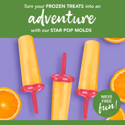 Tovolo Star Ice Pop Molds  Popsicle Makers  Set of 6  Pink