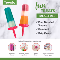 Tovolo Star Ice Pop Molds  Popsicle Makers  Set of 6  Pink