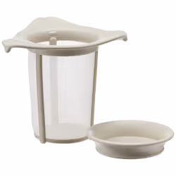 YO-YO Glass Mug with Tea Strainer (0.35 L/12 oz) - Off white