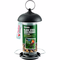 Gardman Black Steel Seed Feeder Bird, Green, 17.5 x 18 x 3.5 cm