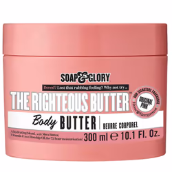 Soap & Glory The Righteous Butter Moisturizing Body Butter - Skin Hydration Body Moisturizer with Vitamin E  Rosehip Seed Oil ...