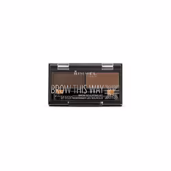 Rimmel Brow This Way Sculpting Kit  Dark Brown  Powder 004 oz  Wax 003