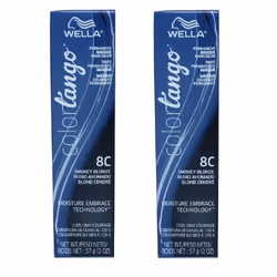 Wella Color Tango 8C Smokey Blonde Permanent Haircolor - 1C Slate â pack of 2