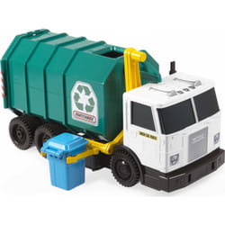 Matchbox Cars  Large-Scale  15-in Toy Recycling Truck with Garbage Bin  Lights and Sounds